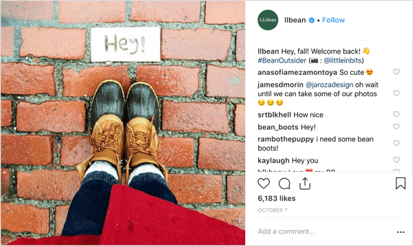 Sügisilm, mood ja filtrid L. L. Beani Instagramist.