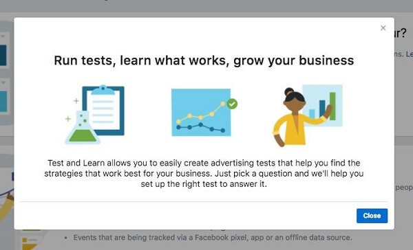 Facebooki ärijuht tutvustab uut tööriista Test and Learn.