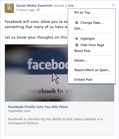 Facebooki muutmine