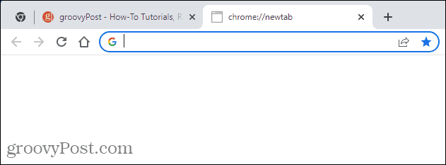 Tühi uue vahelehe leht Chrome'is