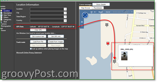 Microsoft Pro fototööriistade GPS Lisage GEO jaoks metaandmed:: groovyPost.com