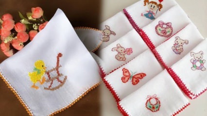 Kõige praktilisem taskurätiku servade valmistamine! Kuidas teha beebide suulappe? Beebi pühib nõelapitsi