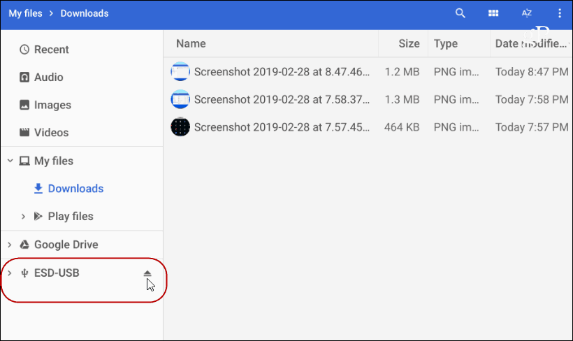 Eemaldage Drive'i Chromebook