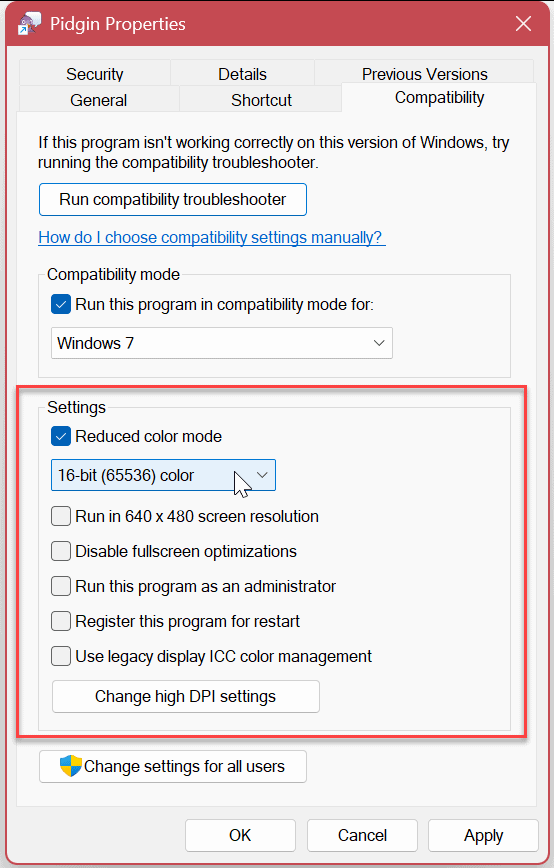 Käivitage vanu rakendusi opsüsteemis Windows 11