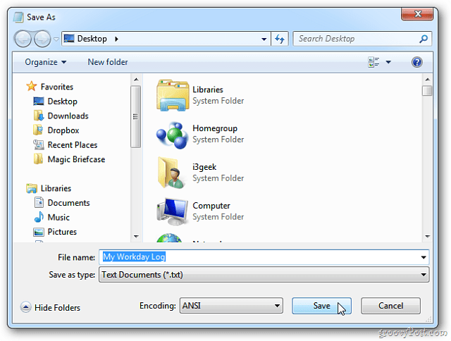 Windowsi märkmik: looge ajatempliga logisid
