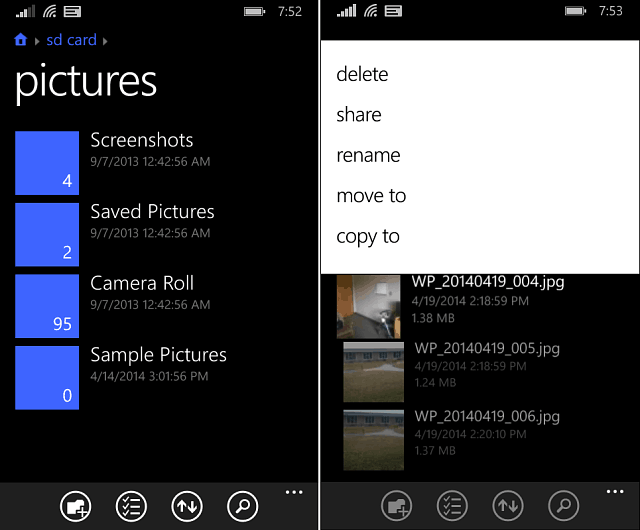 Windows Phone 8.1 failihaldur on nüüd saadaval
