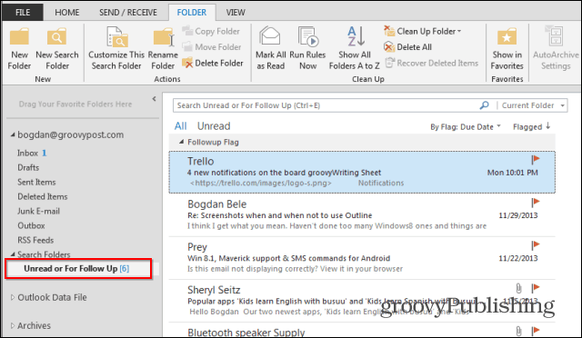 Outlook 2013: kuidas kasutada otsingukaustu kaustade kiireks leidmiseks!