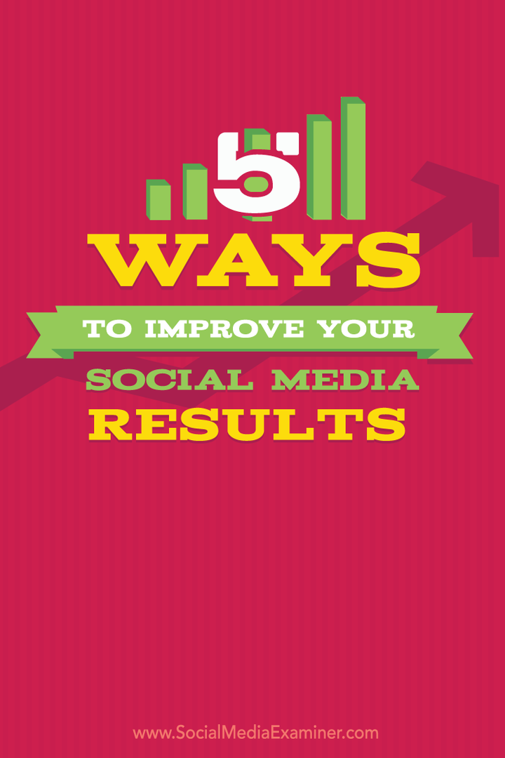 5 viisi oma sotsiaalse meedia tulemuste parandamiseks: sotsiaalmeedia eksamineerija