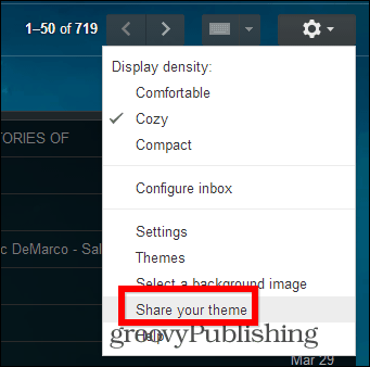 Gmaili kohandatud kujundused jagavad teie 2. teemat
