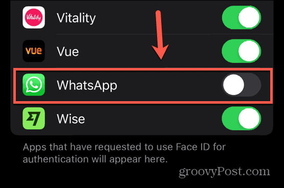 whatsapp näo ID on keelatud