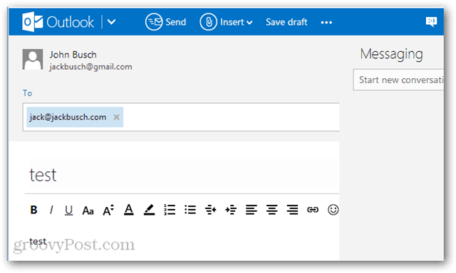 gmaili saatmine Outlooki andmepüügihoiatuse eest