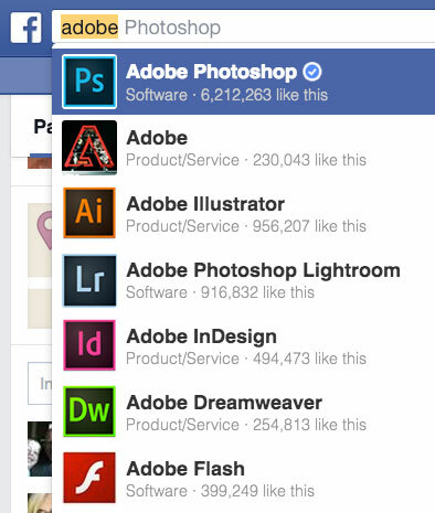 Adobe facebooki omadused