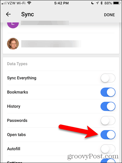 Luba Chrome'is iOS-i jaoks vahekaardid Ava