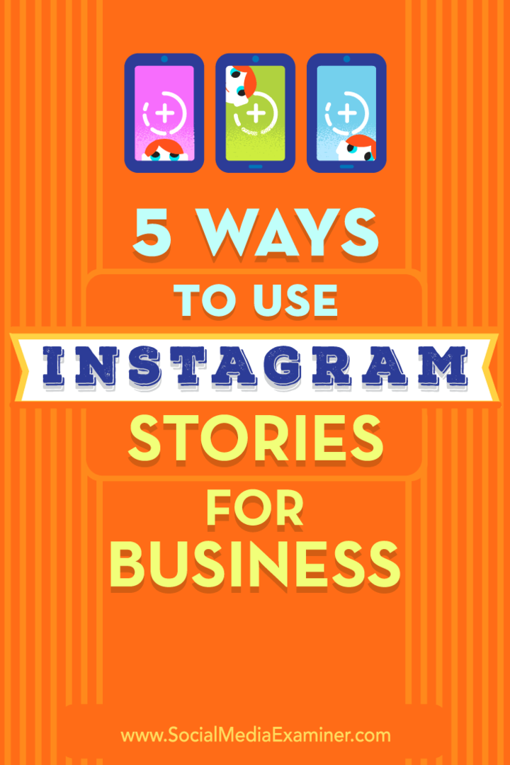5 viisi Instagrami lugude kasutamiseks ettevõtluses: sotsiaalmeedia eksamineerija