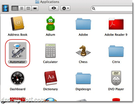 Kombineerige PDF-id, kasutades Automatorit, kasutades Mac OS X-i