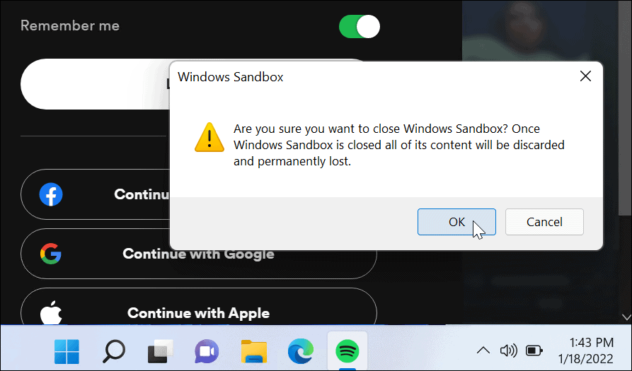 Kontrollige Windowsi liivakasti sulgemist
