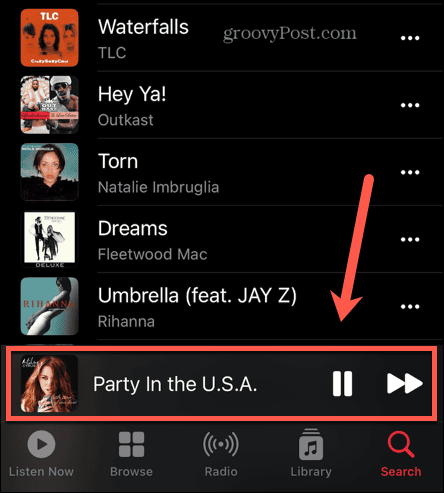 apple music praegune laul