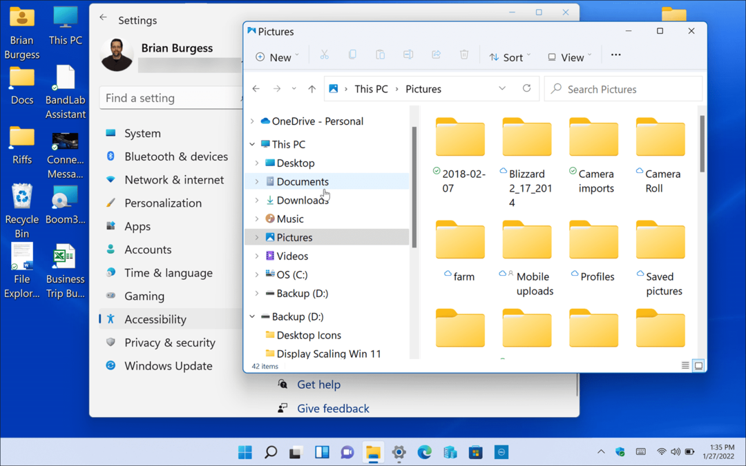 Süsteemi tekst suurem Windows 11