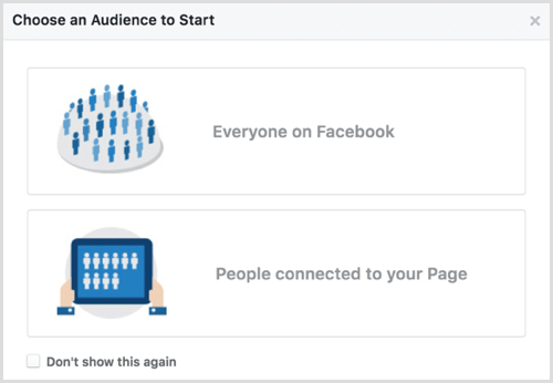 Facebooki vaatajaskonna statistika valib alustamiseks vaatajaskonna