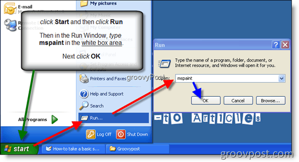 Tehke ekraanipilt Windows XP-s