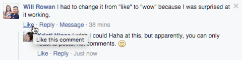 facebooki kommentaar ilma reaktsioonideta