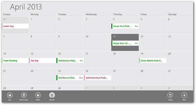 Google'i kalendrisündmuste lisamine Windows 8 kalendrirakenduses