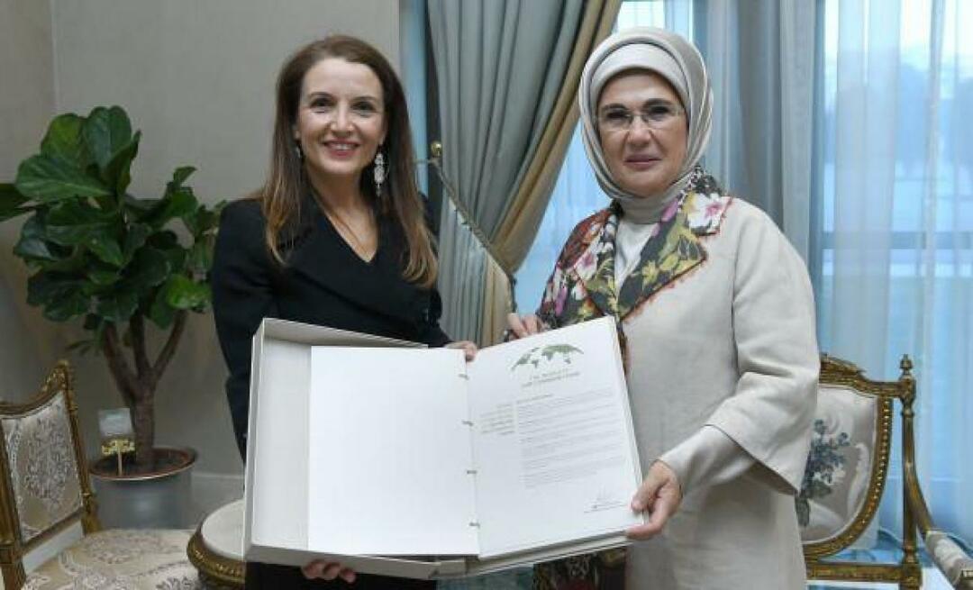 Emine Erdoğani tänu UNICEFi Türkiye esindajale Regina de Dominicisele