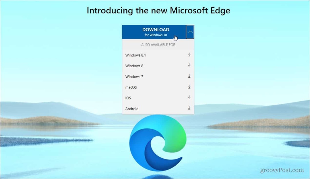 Kuidas installida uus brauser Microsoft Edge