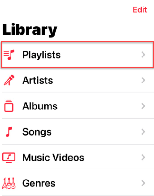  esitusloendi pildi muutmine rakenduses Apple Music