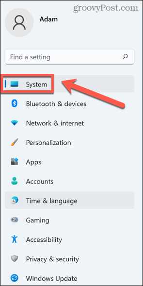 Windows 11 süsteemimenüü