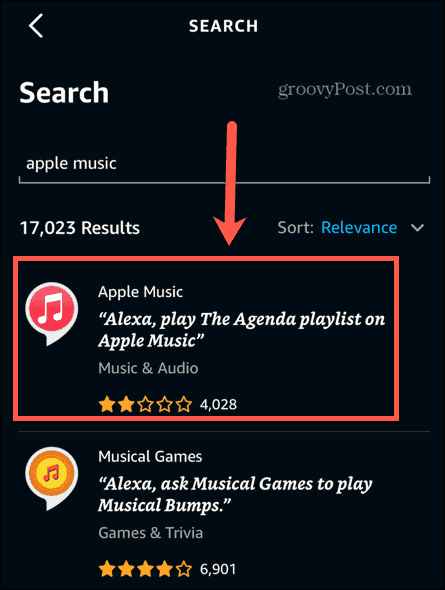 Alexa Apple muusika oskus