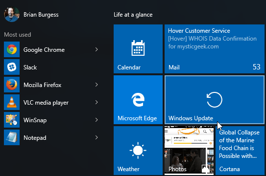 Windows Update Käivitage Windows 10