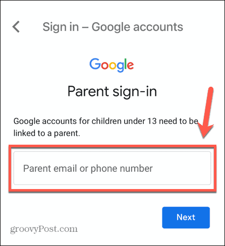 gmaili lapsekonto meiliaadress