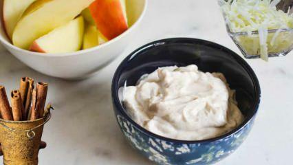 Riivitud õuna ja kaneeli jogurti trio, mis teeb sellest nagu oksa! Kuidas teha õunajogurti võõrutusravi?