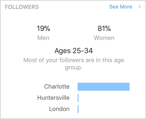 Instagrami ülevaade jälgijate demograafiline teave
