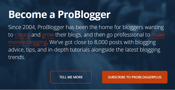 ProBloggeri koduleht on veebisaidi uute külastajate jaoks erinev.