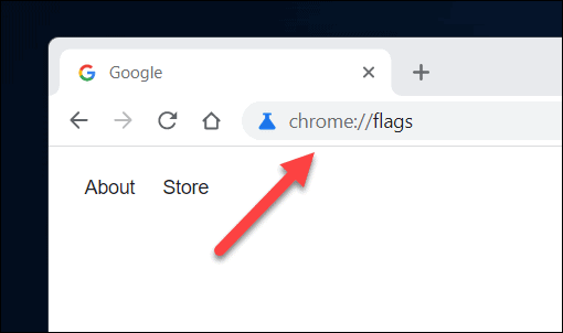 Juurdepääs Chrome'i lippude menüüle