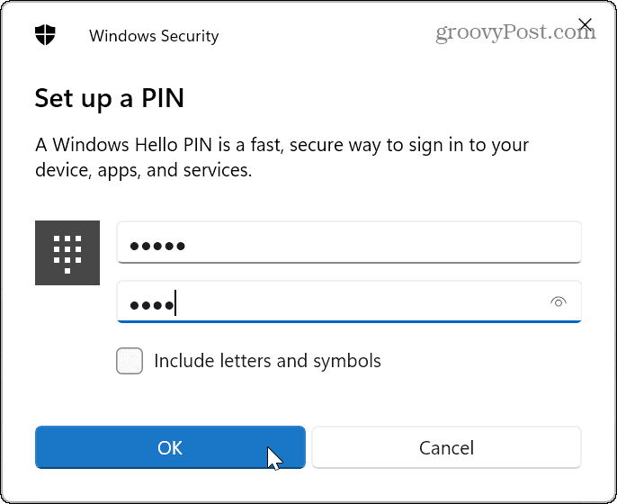 PIN-kood Windows 11-sse sisselogimiseks