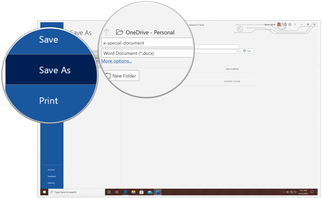 Kuidas oma Microsoft Wordi dokumenti OneDrive'i abil jagada