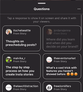 Küsimused ja vastused Instagrami lugudes