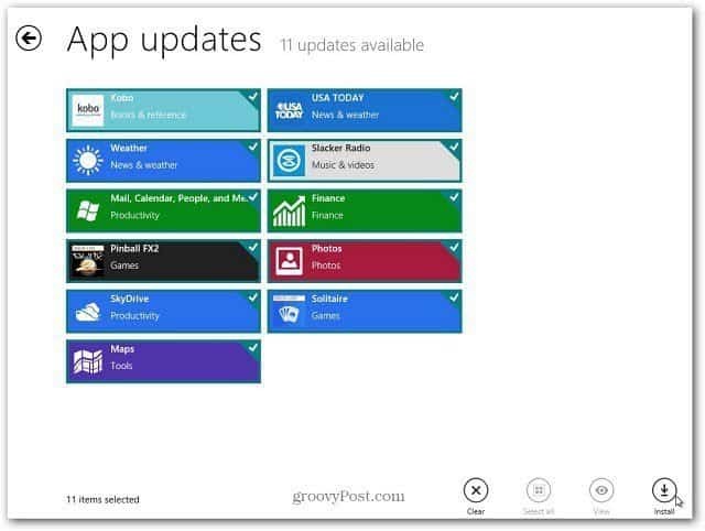Uuendage Windows 8 rakendusi lihtsal viisil