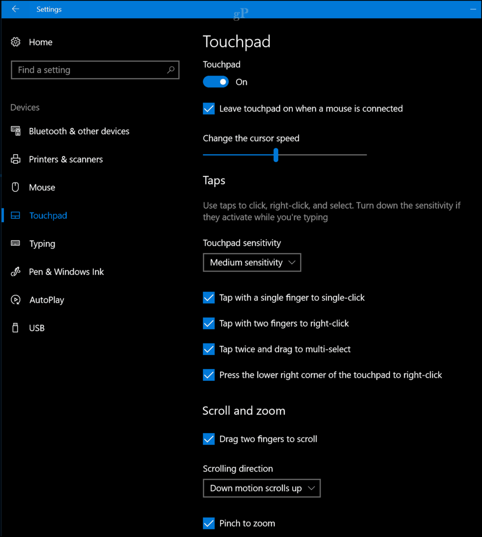 Windows 10 näpunäide. Kui hiir on ühendatud, keelake puuteplaat