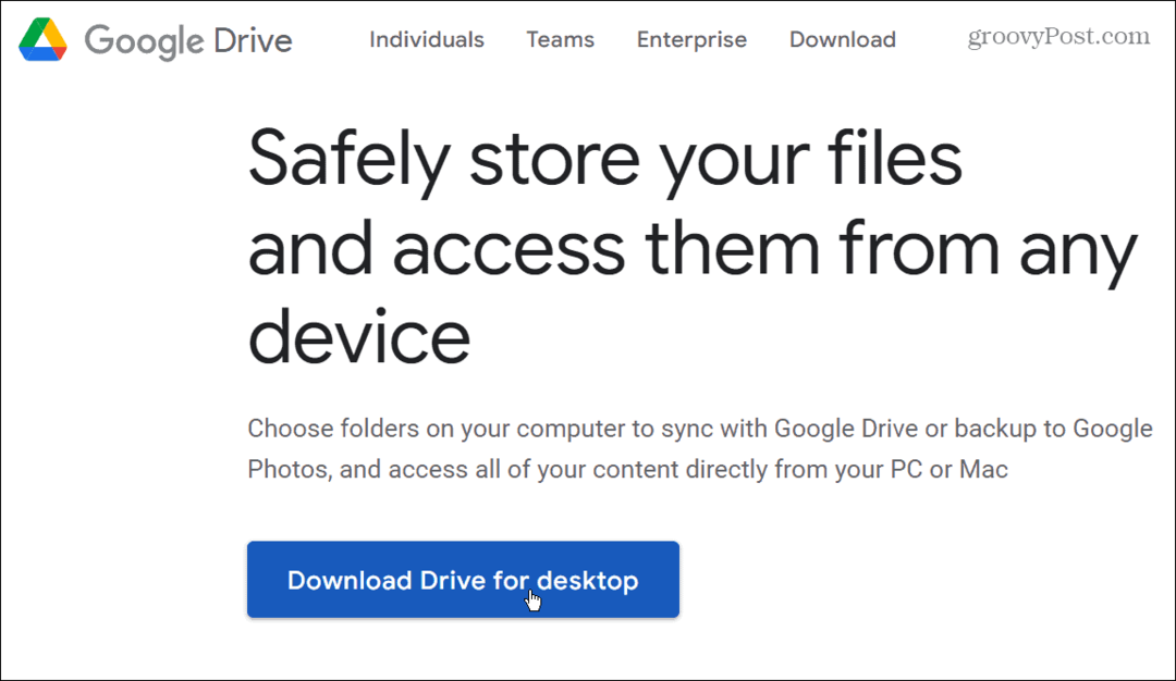 Kuidas lisada Google Drive'i File Explorerisse