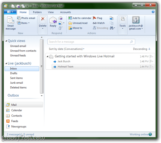 Käivitage Windows Live Mail