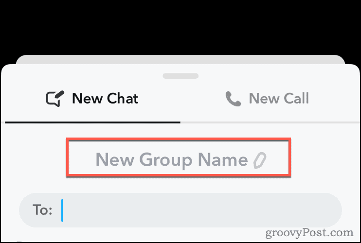 Redigeerige rühma nime Snapchatis