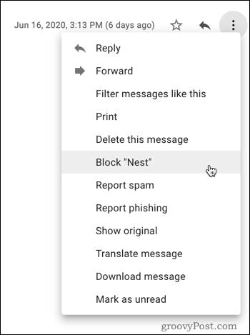Blokeerimine Gmailis