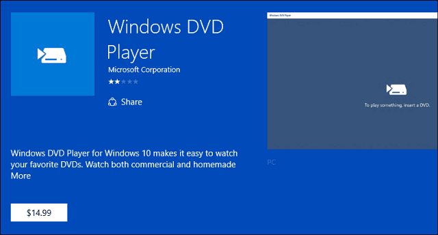 Windowsi DVD-mängija rakendus