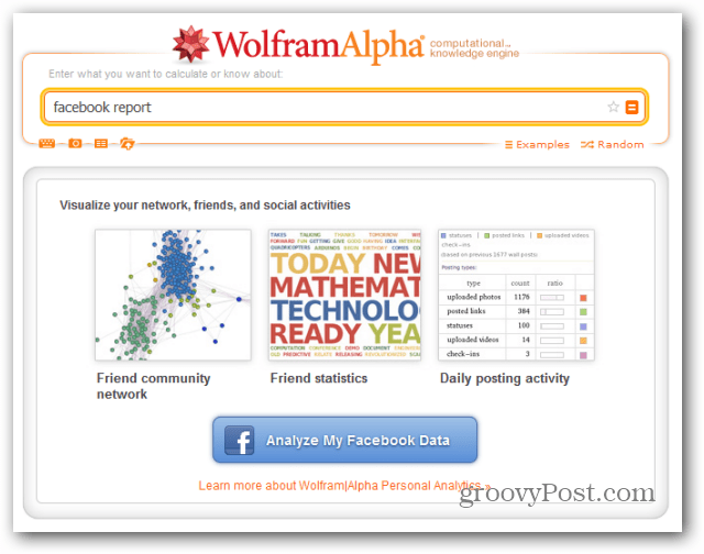 wolfram alfa facebook report analüüs