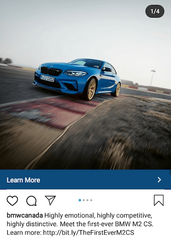 Instagrami reklaami näide, milles rõhutatakse unikaalset väärtuspakkumist (UVP)