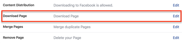 Leidke oma lehe andmete allalaadimise võimalus oma Facebooki seadetest.